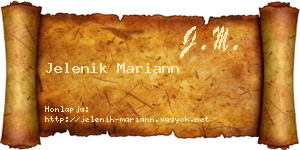 Jelenik Mariann névjegykártya